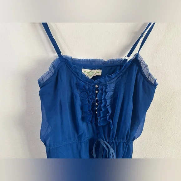 STARING AT STARS Delicate Blue Lace Ruffle Trim Dress SIZE SMALL 2 4 Tiers Adjut - Picture 7 of 11